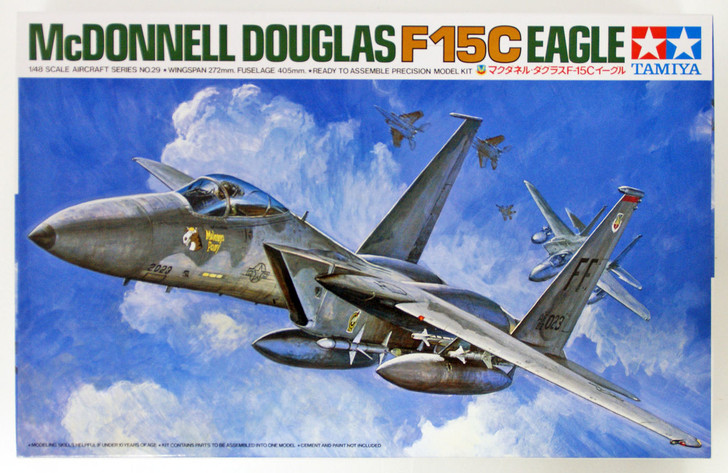 Tamiya 61029 McDonnell Douglas F-15C EAGLE 1/48 Scale Kit (4950344992416)