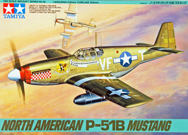 Tamiya 61042 North American P-51B Mustang 1/48 Scale Kit