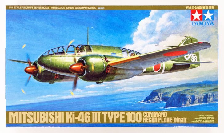 Tamiya 61092 Mitsubishi Ki-46 III Type 100 Command Recon Plane 1/48 Scale Kit