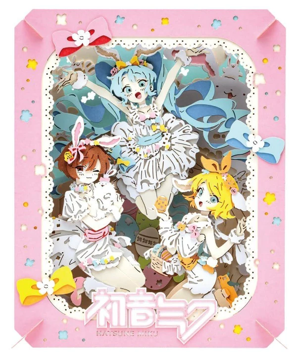 Ensky Paper Theater  Easter (Hatsune Miku, Kagamine Rin, MEIKO) 