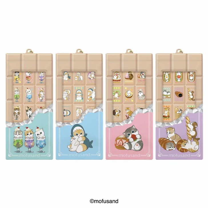  Heart Mofusand Chocolate Bar Style Stickers with Exclusive Packaging BOX (8pcs) 