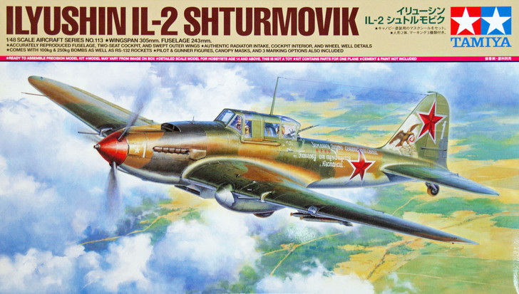 Tamiya 61113 Ilyushin IL-2 Shturmovik 1/48 scale kit (4950344611133)