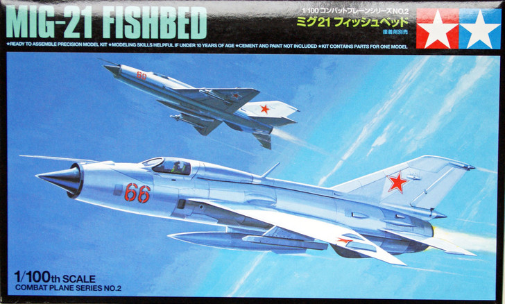 Tamiya 61602 Combat Plane Series No.2 MIG-21 Fishbed 1/100 Scale Kit