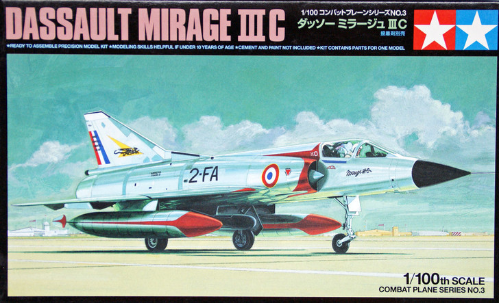 Tamiya 61603 Combat Plane Series No.3 Dassault Mirage III C 1/100 Scale Kit