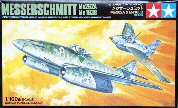 Tamiya 61604 Combat Plane Series No.4 Messerschmitt Me262A & Me1 1/100 Scale Kit