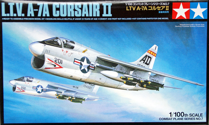 Tamiya 61607 Combat Plane Series No.7 L.T.V. A-7A Corsair II 1/100 scale kit (4950344616077)