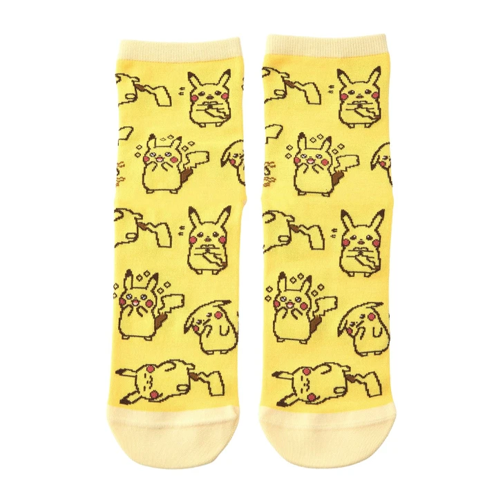 Pokemon Center Original Middle Socks Ten Poke Ten Colors Pikachu (19-21 cm)