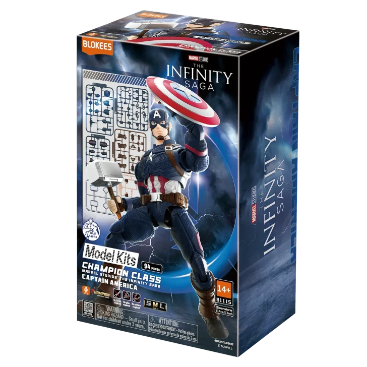 Blokees Marvel Infinity Saga Champion Class 03 Captain America Plastic Model (Marvel Studios: The Infinity Saga)