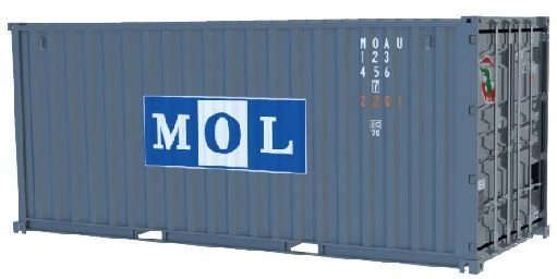 1/24 Scale MOL 20ft Dry Container Gray Car NEXT Plastic Model