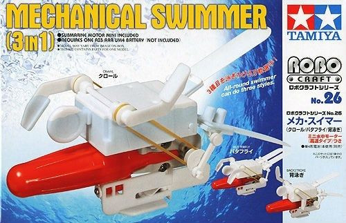 Tamiya 71126 Mechanical Swimmer (3 in 1) Freestyle / Butterfly / Backstroke (4950344711260)