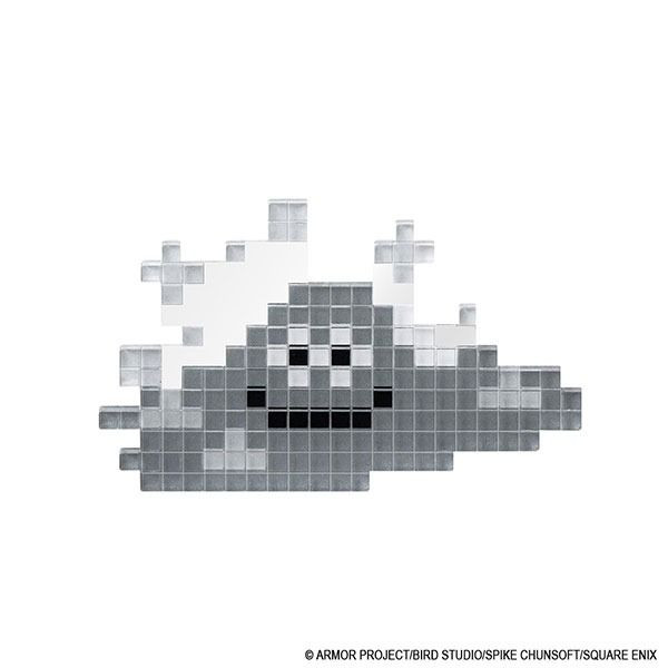 Square Enix Dragon Quest Stationery Shop Pixel Art Acrylic Sticker - Liquid Metal Slime