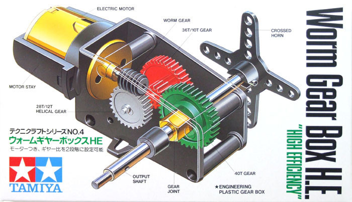 Tamiya 72004 Worm Gear Box H.E. High Efficiency (4950344961122)