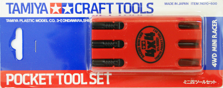 Tamiya 74010 Craft Tools - Mini 4WD Pocket Tool Set (4950344740109)