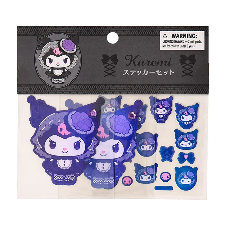 Sanrio Sticker Set Gothic All Black Kuromi Mode 968391