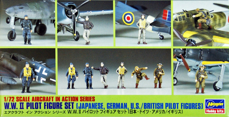 Hasegawa X72-8 W.W. II (WW2) PILOT FIGURE SET 1/72 scale kit (4967834351080)