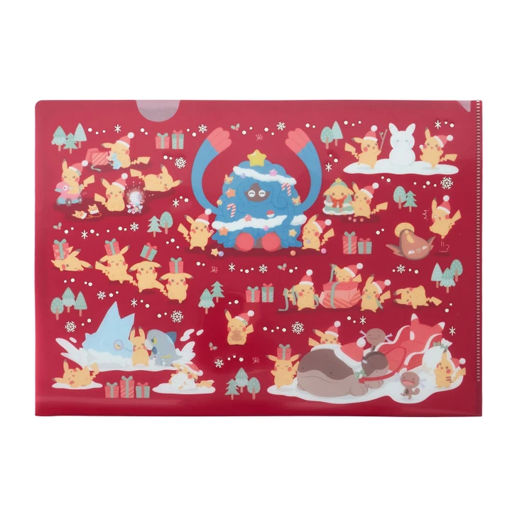 Pokemon Center Original A4 Clear File Preparing For Christmas