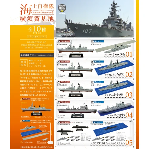 F-toys Japan Maritime Self-Defense Force Yokosuka Base 1Box 10pcs (FULL BOX)