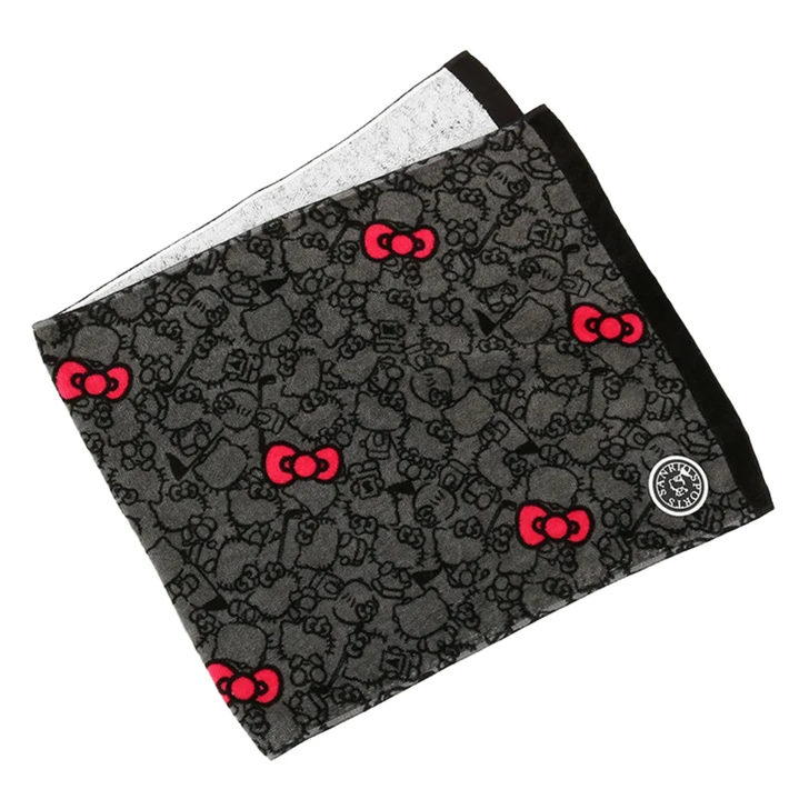 Sanrio Other Ribbon Art Face Towel Hello Kitty Black Sports Golf 462578