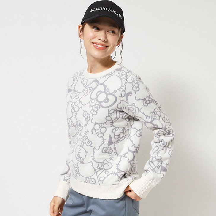 Sanrio Other All Over Patterned Sweater Hello Kitty White Size L Sports Golf 518760