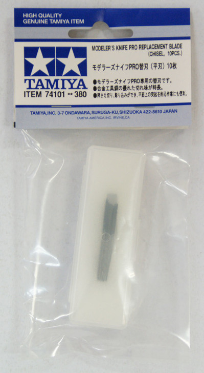 Tamiya 74101 Craft Tools- Modeler's Knife Pro Replacement Blade (Chisel,  10pcs.)