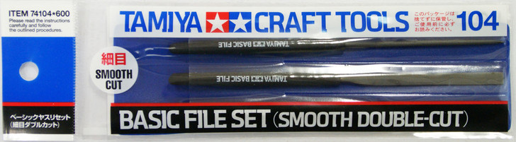 Tamiya 74104 Craft Tools - Basic File Set - Smooth Double-Cut