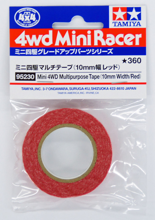 Tamiya 95230 Mini 4WD Multipurpose Tape (10mm Width/ Red)