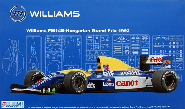 Fujimi GP26 090795 F1 Williams FW14B Hungarian GP 1992 1/20 Scale Kit (4968728090795)