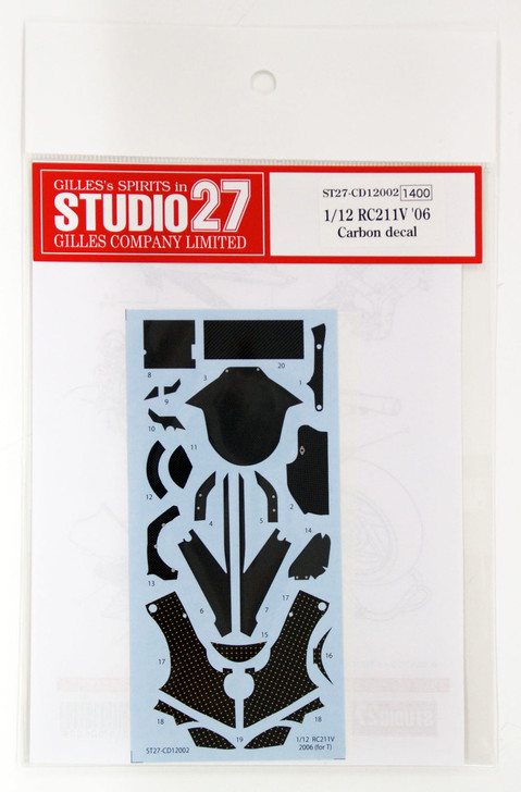 Studio27 ST27-CD12002 RC211V '06 Carbon decal for Tamiya 1/12