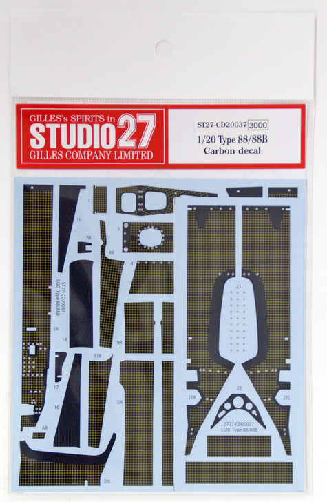 Studio27 ST27-CD20037 Lotus Type 88/88B Carbon Decal for Ebbro 1/20 (4545310013877)