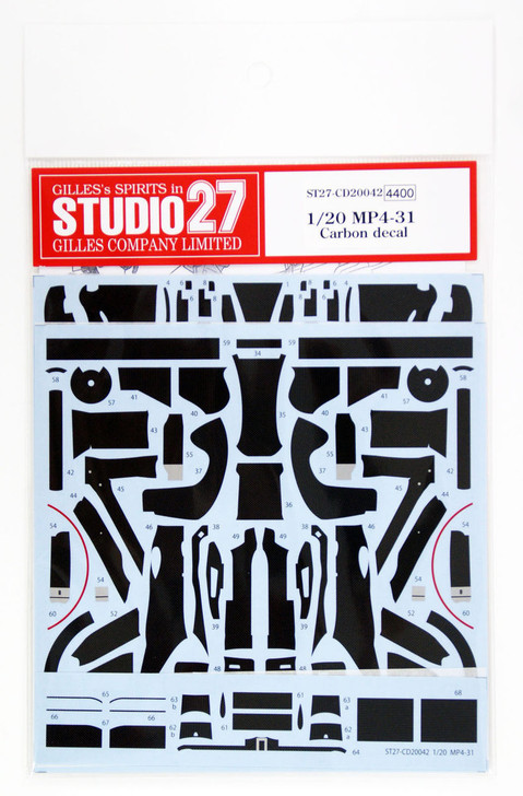 Studio27 ST27-CD20042 McLaren MP4-31 Carbon Decal for Ebbro #018 1/20 (4545310014720)