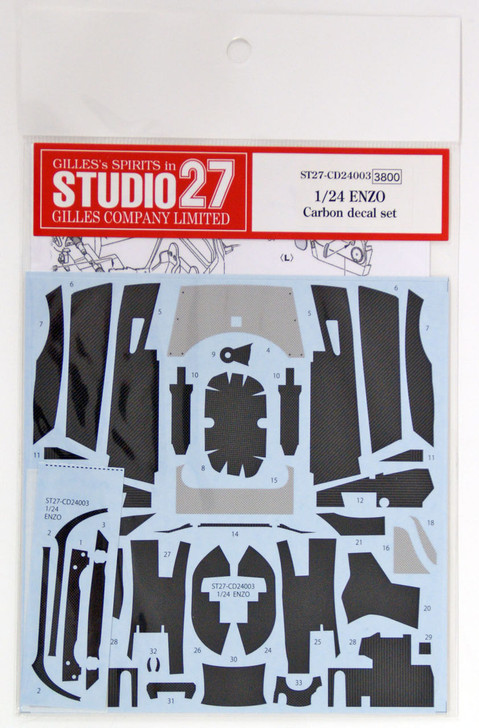 Studio27 ST27-CD24003 Ferrari ENZO Carbon Decal Set for Tamiya 1
