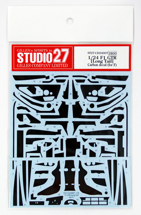 Studio27 ST27-CD24007 McLaren F1 GTR Carbon Decal Set for Fujimi 1/24 (4545310009245)