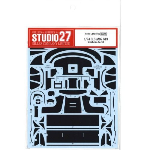 Studio27 ST27-CD24012 Mercedes SLS AMG GT3 Carbon Decal Set for Fujimi 1/24 (4545310010395)