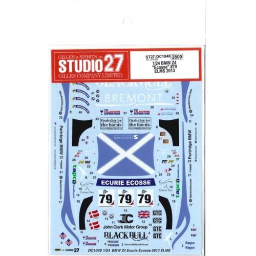 Studio27 ST27-DC1048 BMW Z4 Ecosse #79 ELMS 2013 Decal for Fujimi 1/24 (4545310009733)