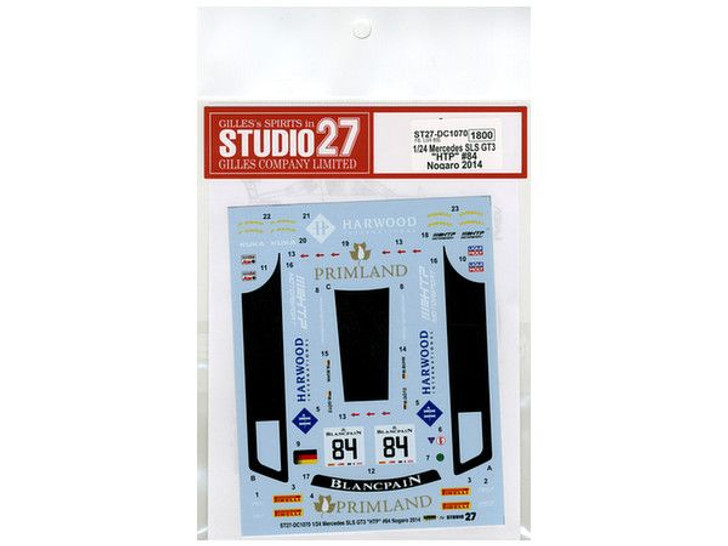Studio27 ST27-DC1070 Mercedes SLS GT3 HTP #84 Nogaro 2014 for Fujimi 1/24