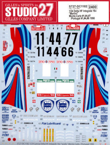Studio27 ST27-DC1182 Lancia Delta HF Integrale Martini Decal