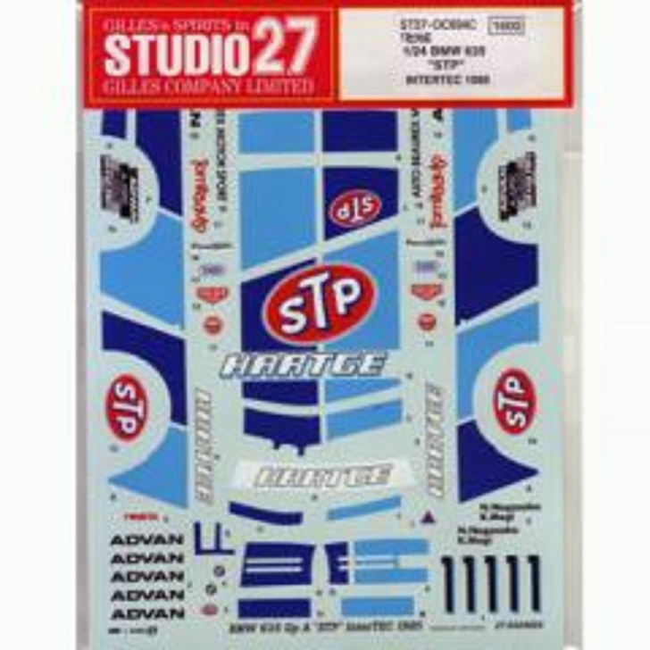 Studio27 ST27-DC694C BMW 635CSi Gp A STP InterTEC 1985 Decal for Tamiya 1/24 (4545310006947)