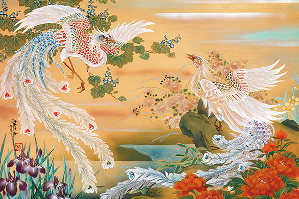 APPLEONE Jigsaw Puzzle 1000-803 Japanese Art White Chinese Phoenix (1000 Pieces)