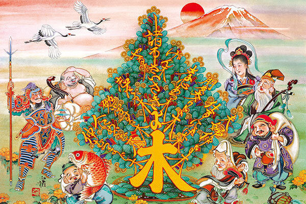 APPLEOne Jigsaw Puzzle 1000-805 Japanese Art Seven Lucky Gods (1000 Pieces) (4959295018053)