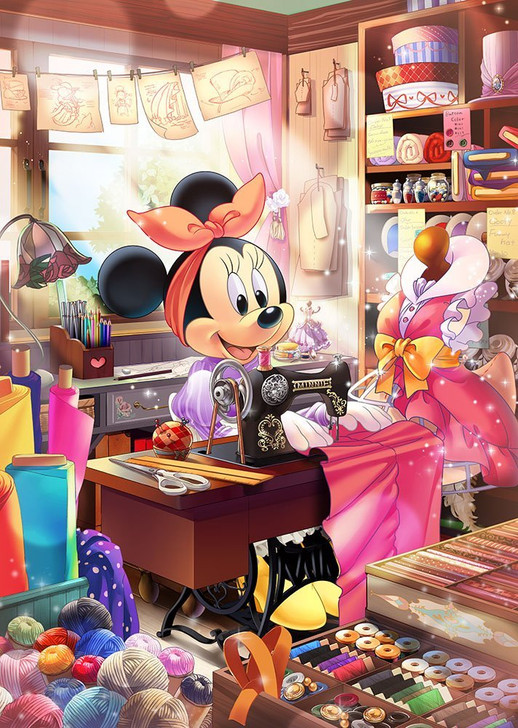 Tenyo Japan Jigsaw Puzzle D-500-475 Disney Tailor Minnie Mouse (500 Pieces) (4905823934753)