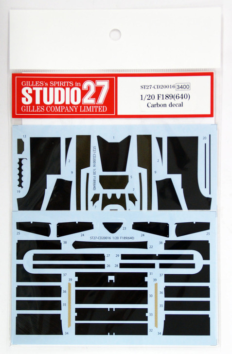 Studio27 ST27-CD20016 F189(640) Carbon Decal for Tamiya 1/20 (4545310008194)