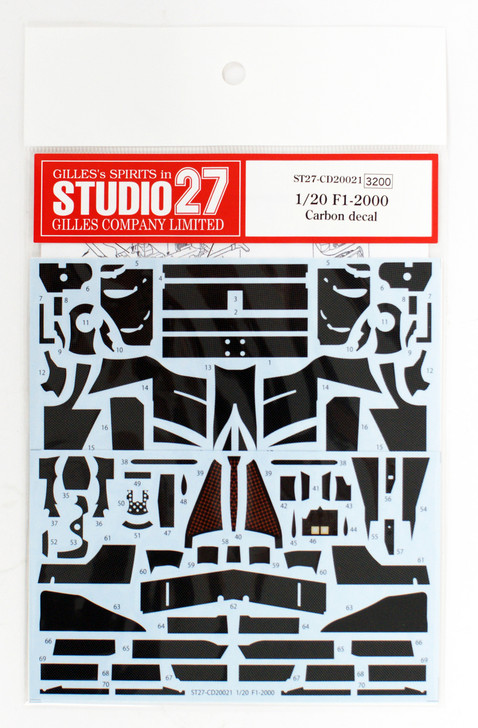 Studio27 ST27-CD20021 F1-2000 Carbon Decal for Tamiya 1/20 Scale (4545310010241)