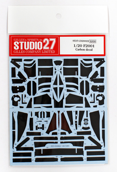 Studio27 ST27-CD20022 F2001 Carbon Decal for Tamiya 1/20