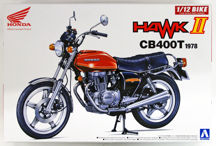 Aoshima 53966 Bike 42 HONDA HAWK II CB400T 1/12 Scale Kit (4905083053966)