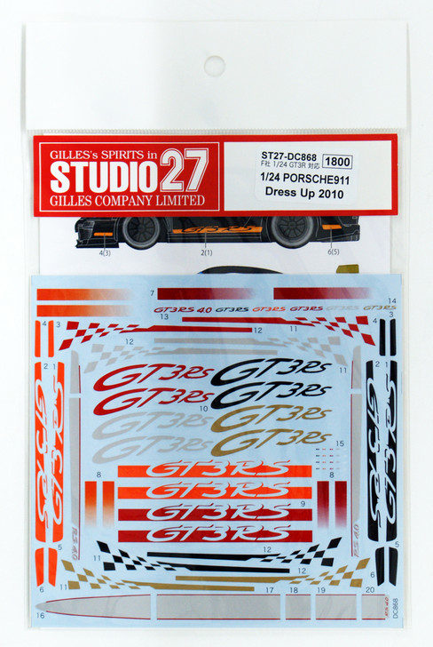 Studio27 ST27-DC868 GT3R Porsche911 Dress Up Decal 2010 for Fujimi 1/24 (4545310000204)