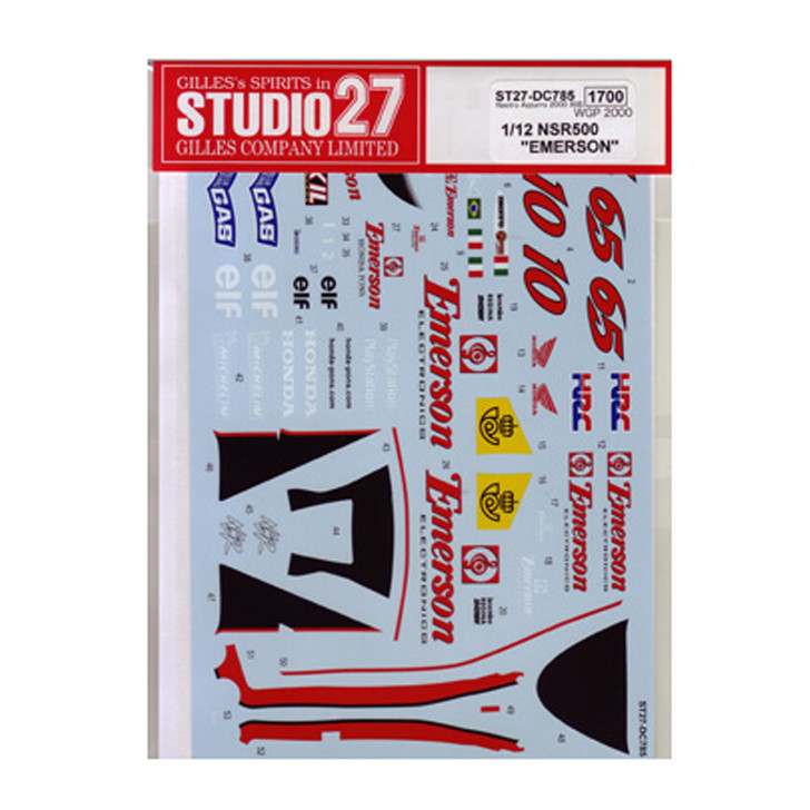 Studio27 ST27-DC785 NSR500 Emerson #10/#65 WGP 2000 for Tamiya 1/12 (4545310407850)