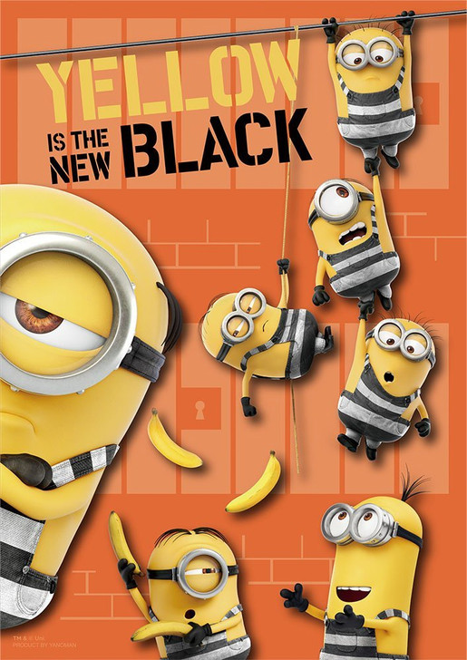 Yanoman Prism Art Jigsaw Puzzle 61-44 Despicable Me 3 Minions Yellow is the New Black (108 Pieces) (4979817340448)