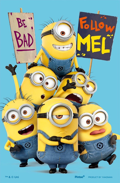 Yanoman Clear Stand Jigsaw Puzzle 2500-36 Despicable Me Minions Follow Mel (132 Pieces) (4979817326664)