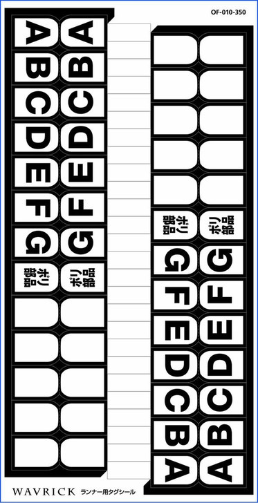 Wave Materials OF010 Tag Label for Runner of Plastic Model (3 sheets) (4943209320103)
