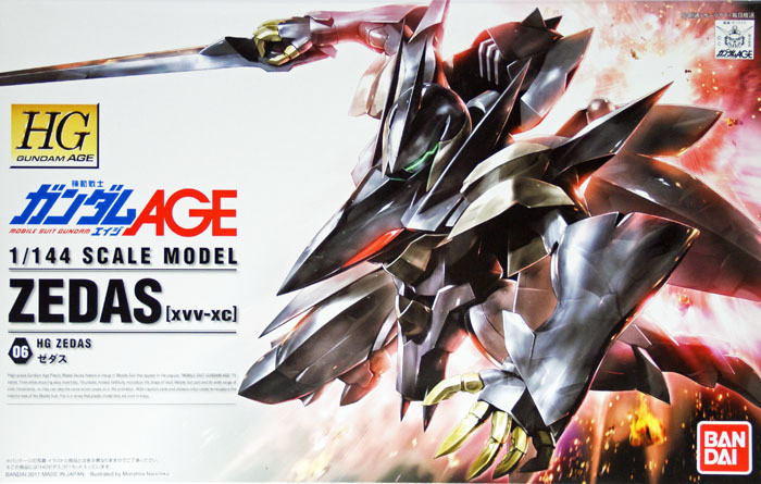 Bandai Gundam HG AGE-06 ZEDAS (XVV-XC) 1/144 Scale Kit (4543112716248)